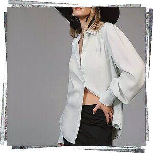 NWOT: Light Turquoise Pintuck Buttondown Shirt (S) by Bella Dahl